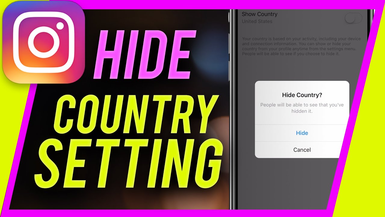 How to Hide Country Setting on Instagram