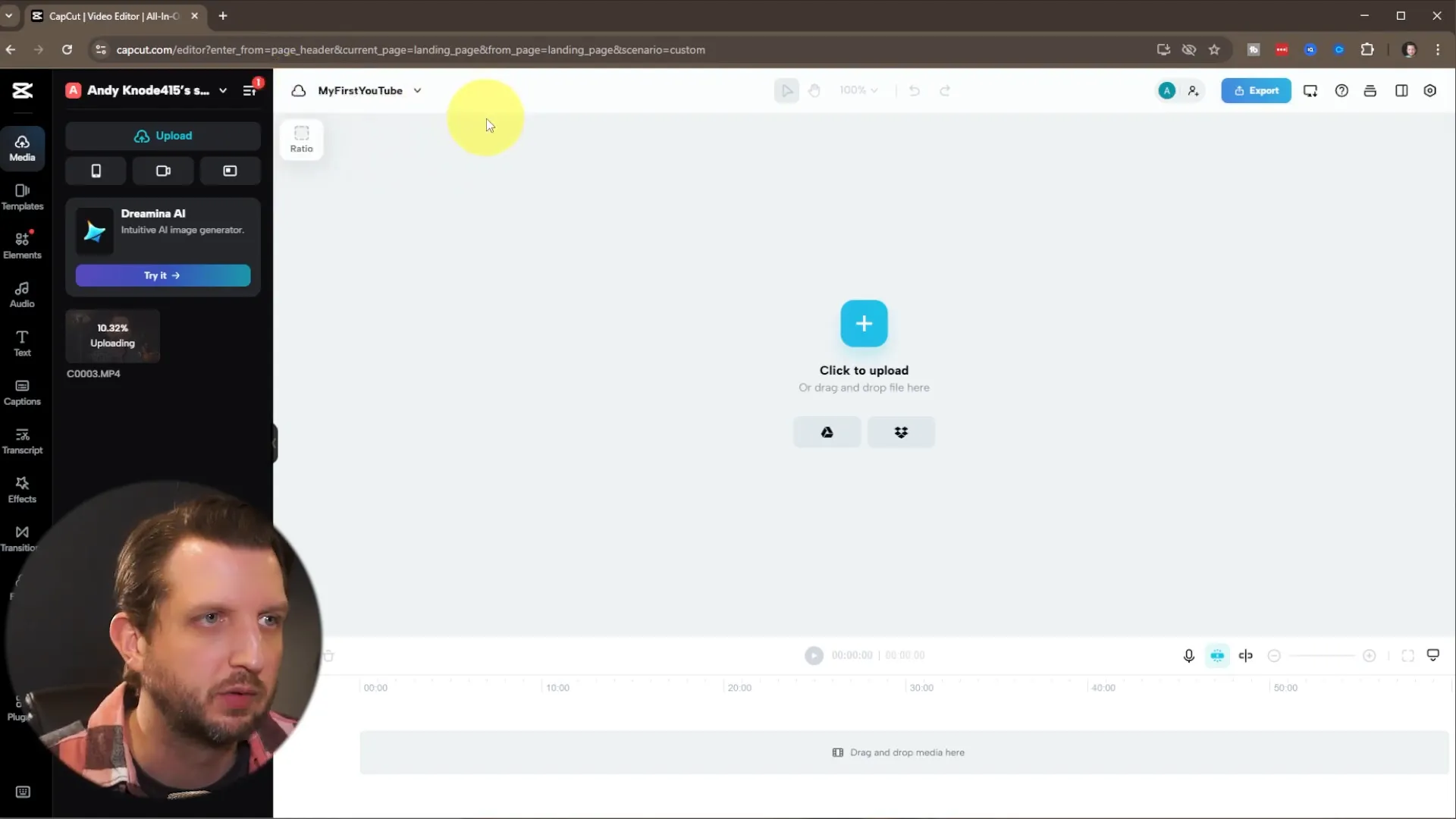 Renaming video project in CapCut