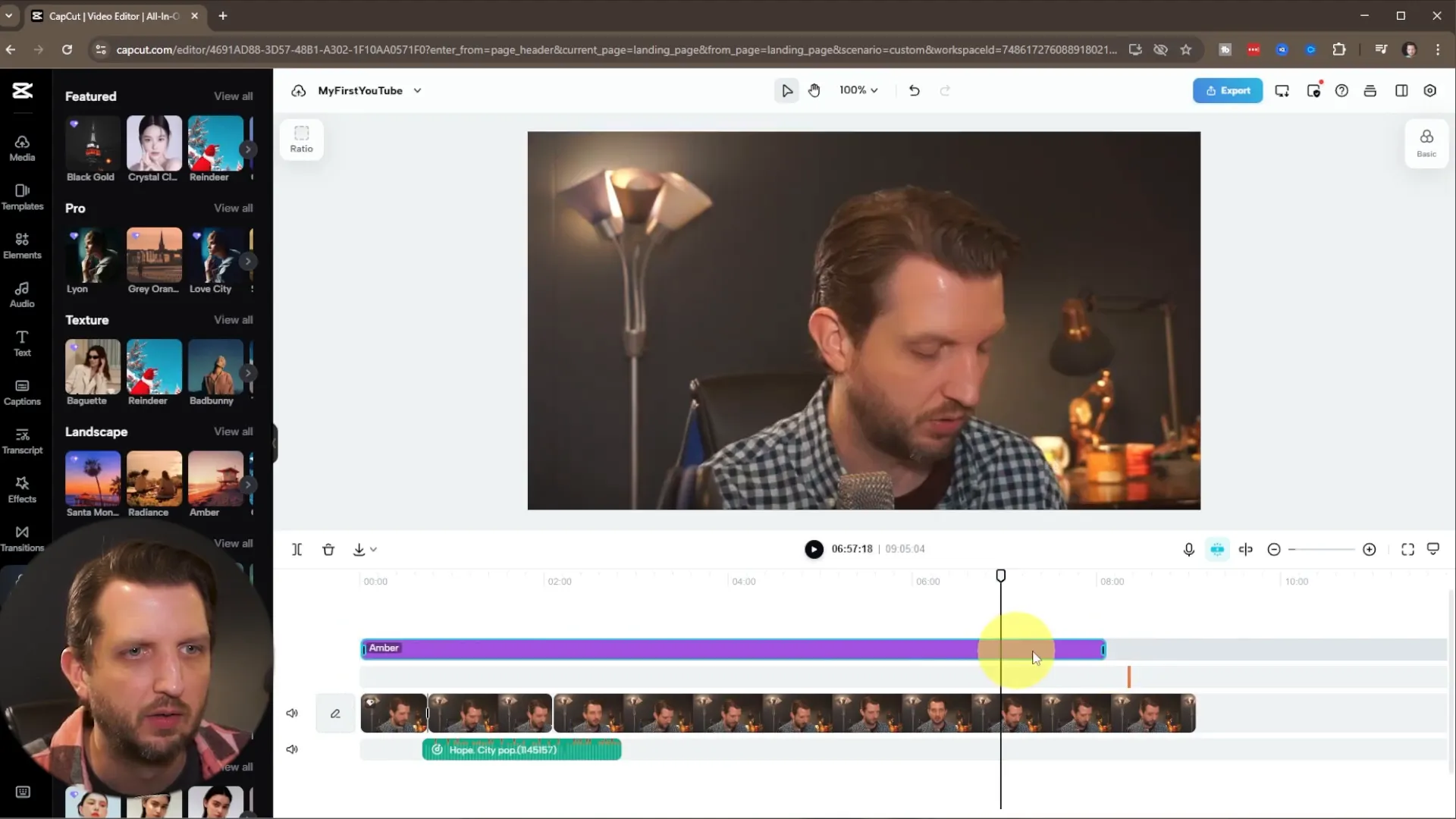 Applying filters in CapCut