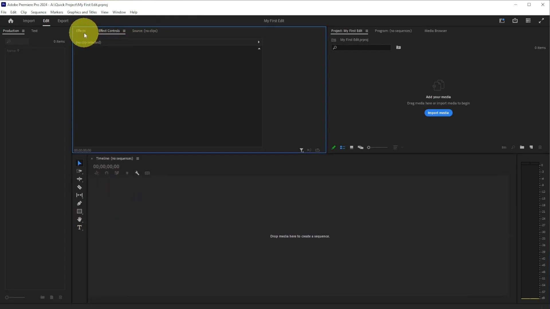 Adobe Premiere Pro editing interface