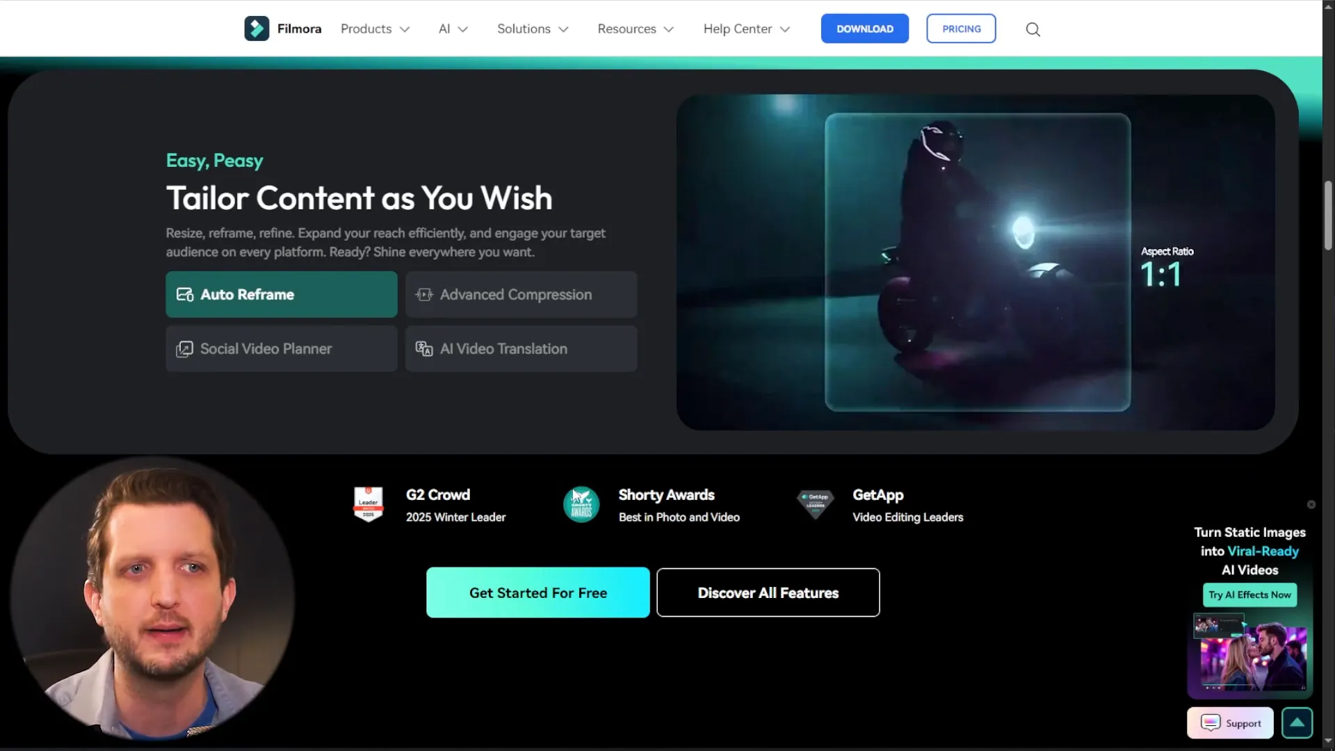 Filmora editing interface