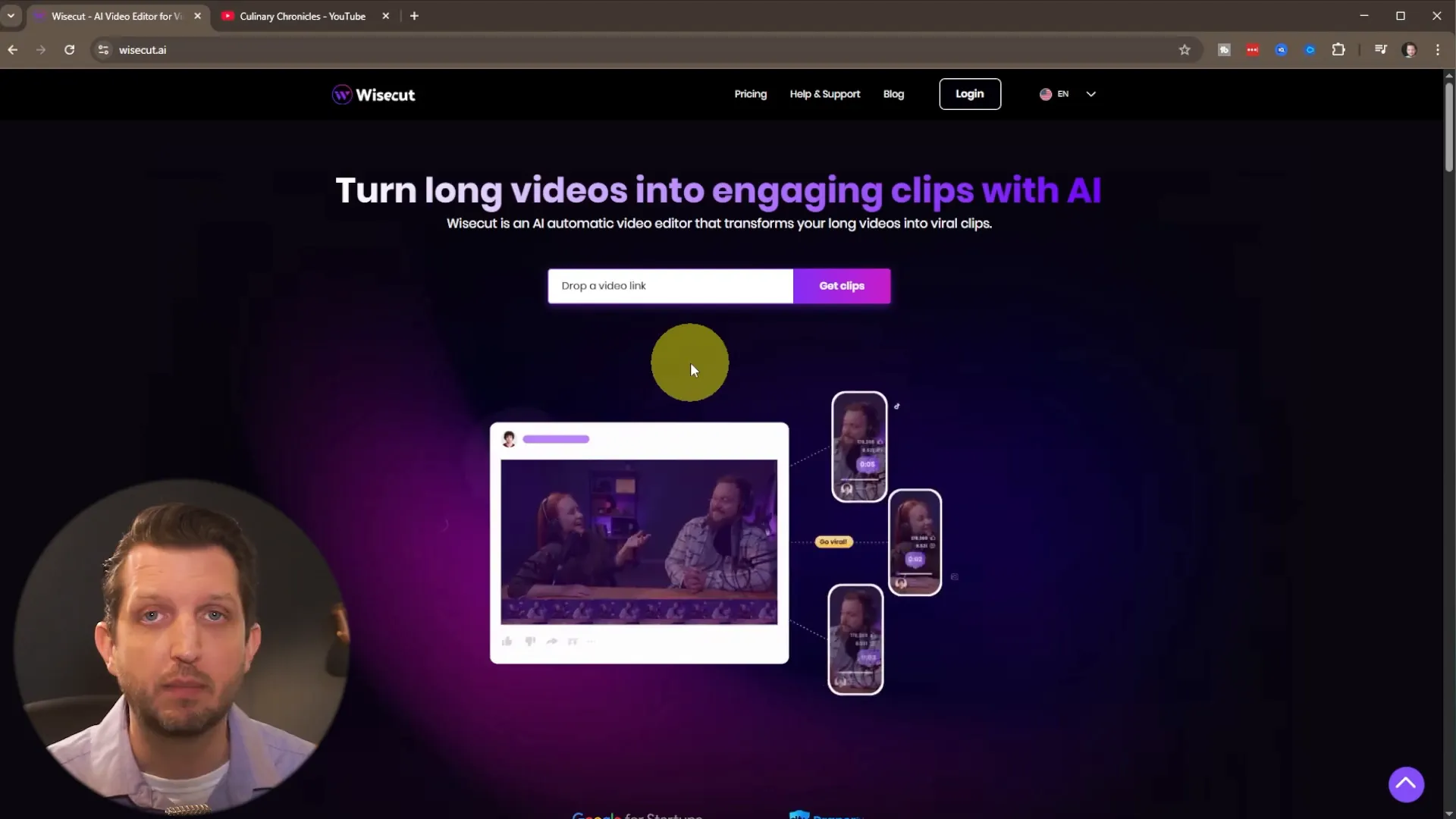 Wisecut AI initial screen