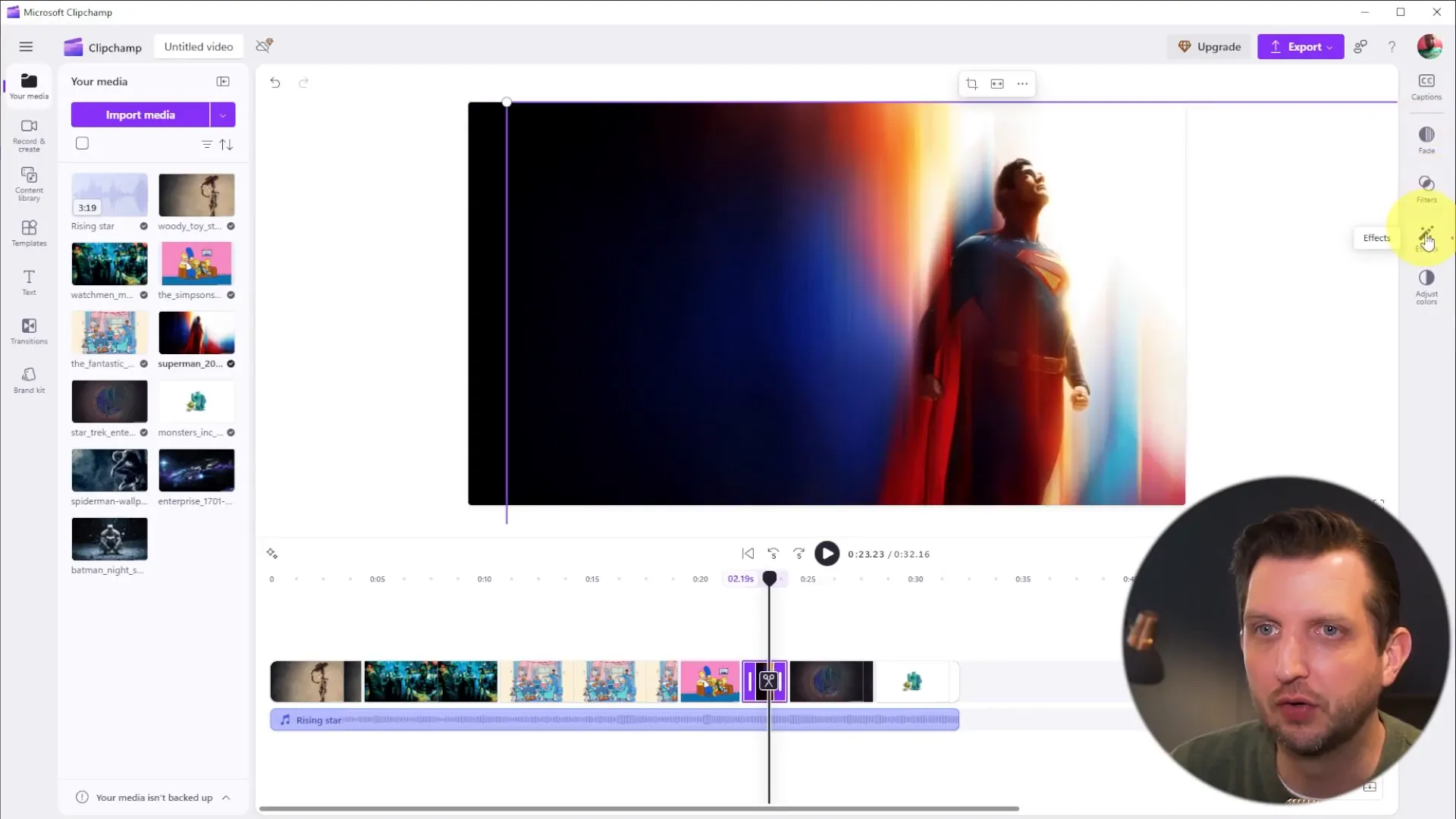 Customizing photos in Clipchamp