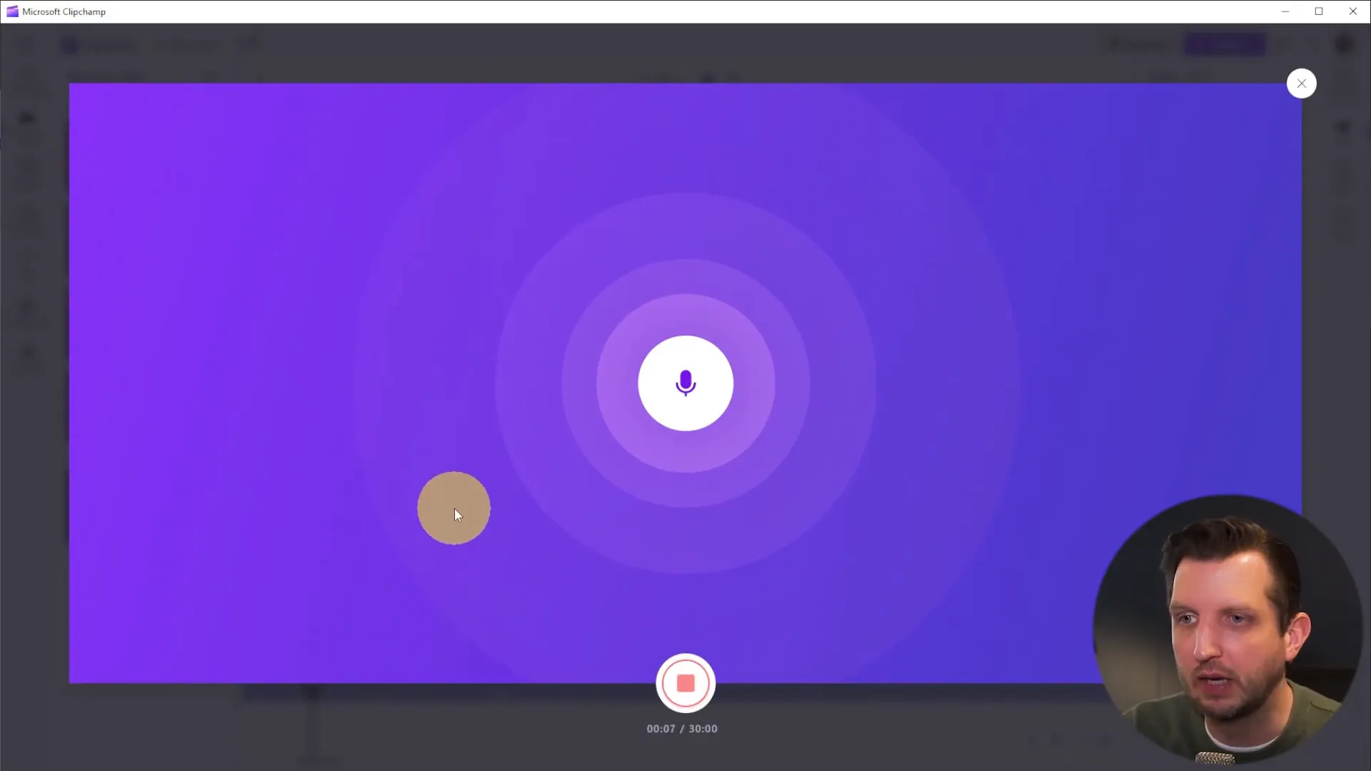Recording voiceovers in ClipChamp