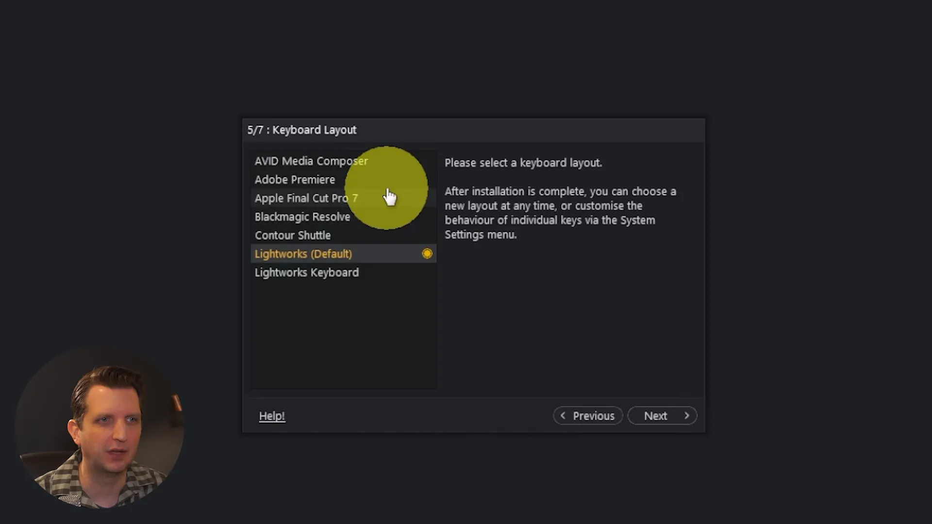 Installer screen where you select language and installation folder